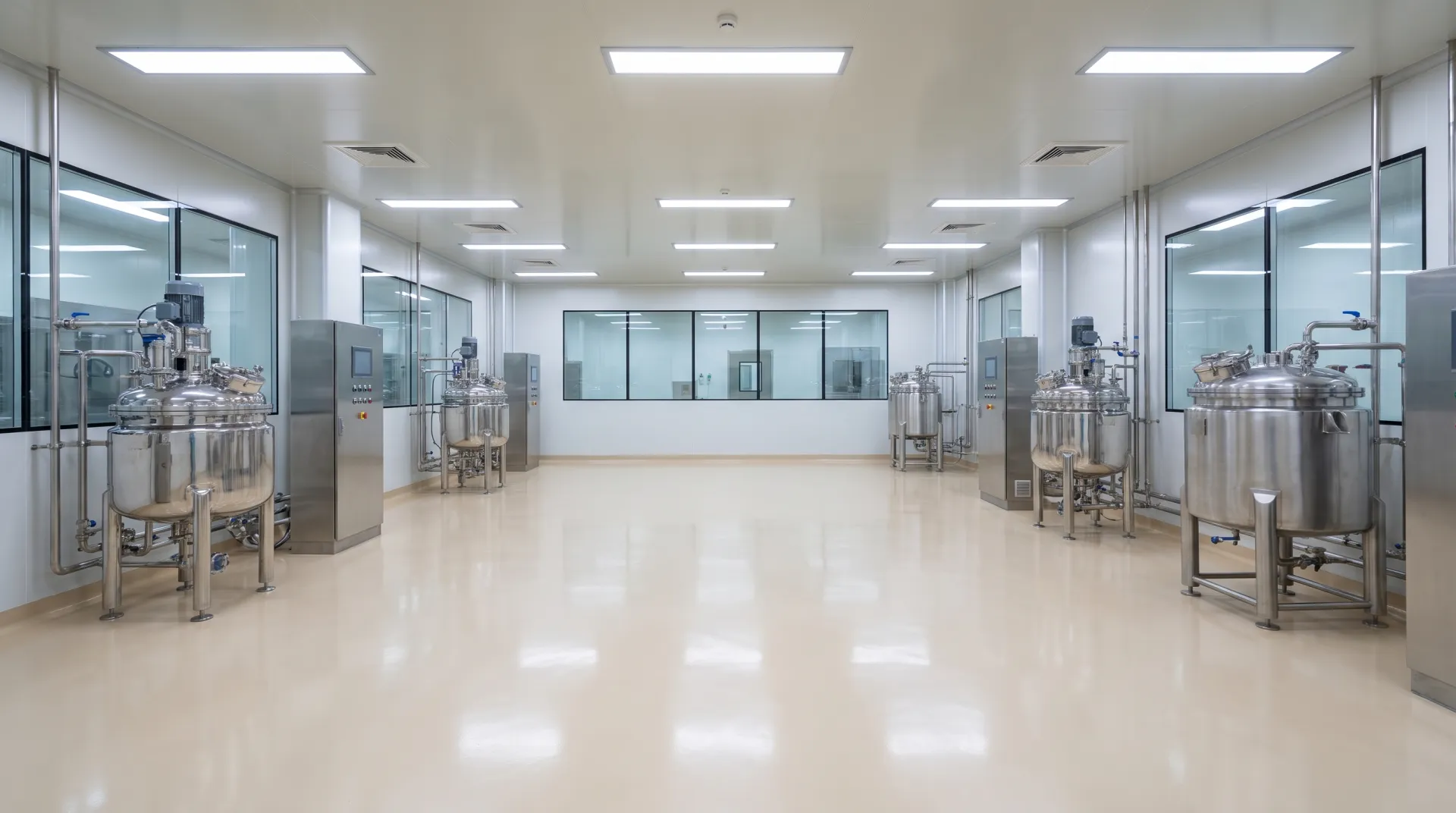 Urethane cement floor coating in a San Antonio pharmaceutical production facility